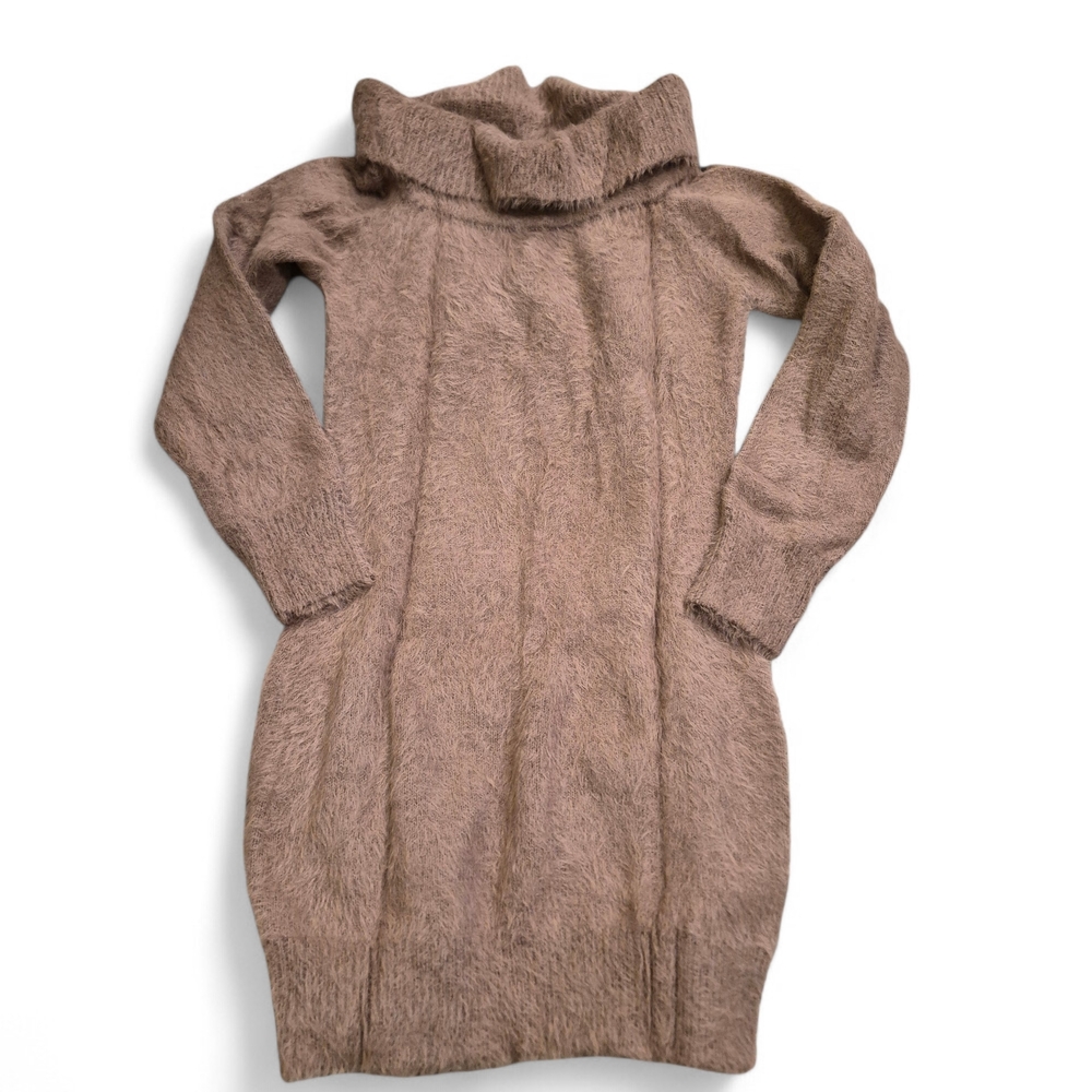 Cozy Brown Turtleneck Sweater Dress Size M